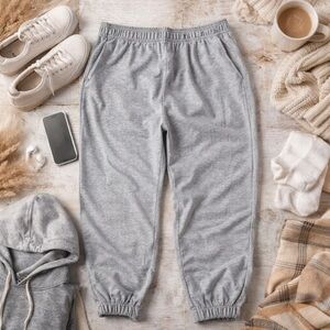 ATHMILE Gray Jogger Sweatpants XXL Athleisure Lounge Pants Elastic Waist Pockets